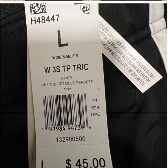 🆕🔥ADIDAS SUPER CUTE&SILKY FEEL&COMFY-W/STRIPES JOGGERS EMBLEN ON FRONT NWT!!!! - Picture 7 of 7